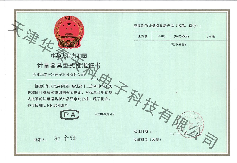 壓力表型批